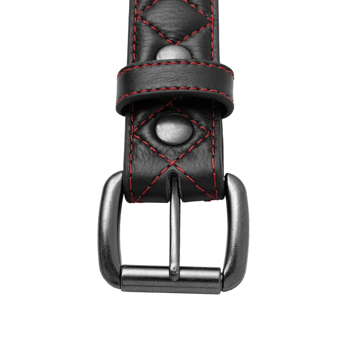 Diamond Quilted Leather Belt - Image 7