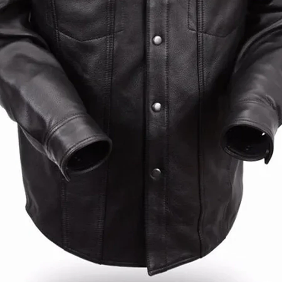 Milestone - Men's Leather Motorcycle Shirt - Image 4