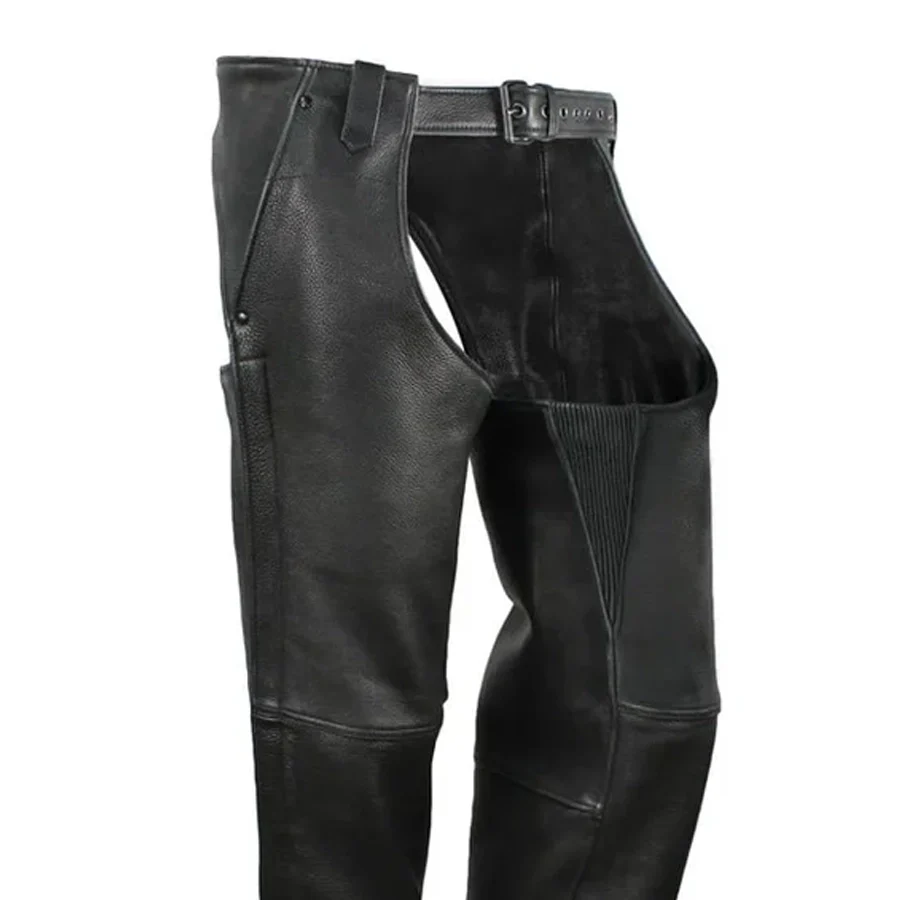 Bully - Unisex Leather Motorcycle Chaps - Image 3