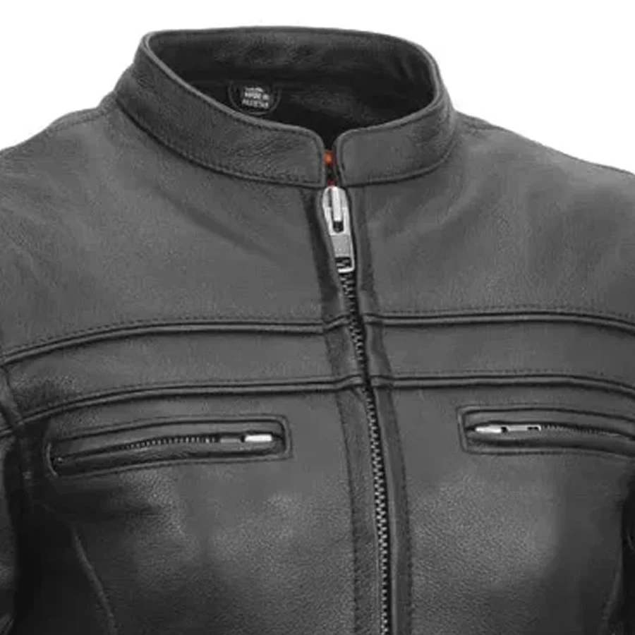 Maiden - Women's Motorcycle Leather Jacket - Image 3